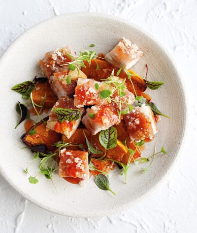 Pork Belly With Sticky Maple Chilli Pumpkin