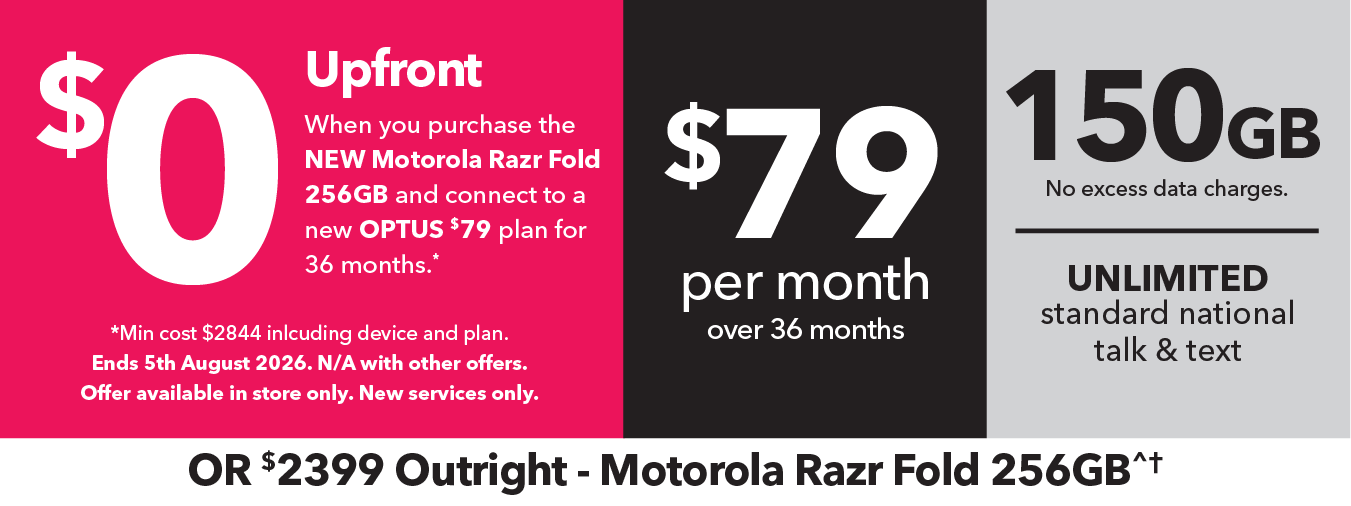 motorola razr fold 5G 256GB - PANTONE Blackened Blue | Domayne